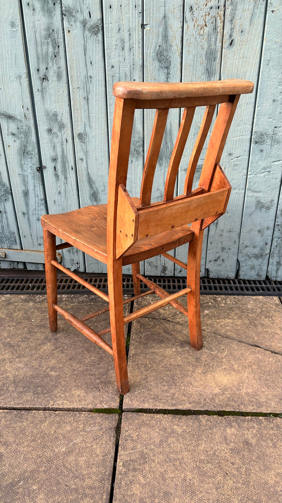 Thumbnail: Set of 4 Wooden Church Chairs 