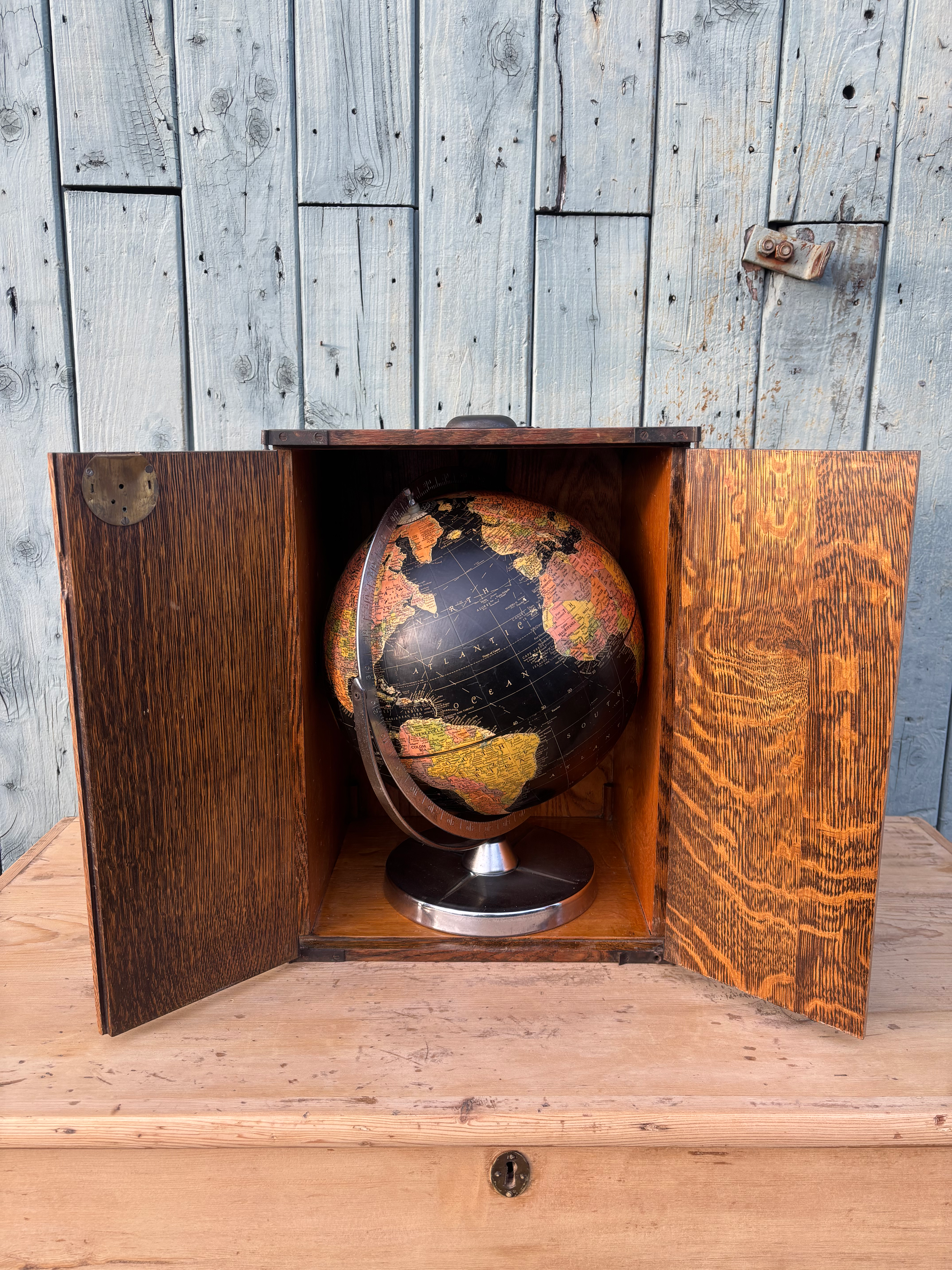 Wooden Globe Carry Case 