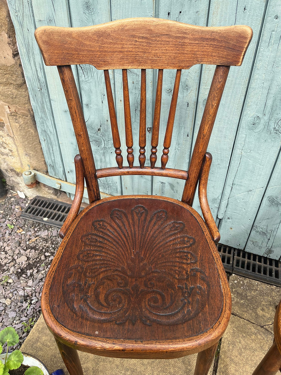 Thumbnail: Pair of Fischel Bentwood Chairs 