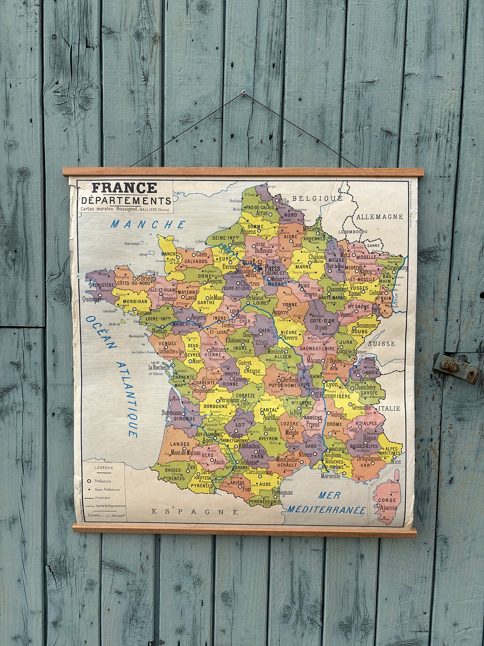 Large, Double-Sided French Educational Chart