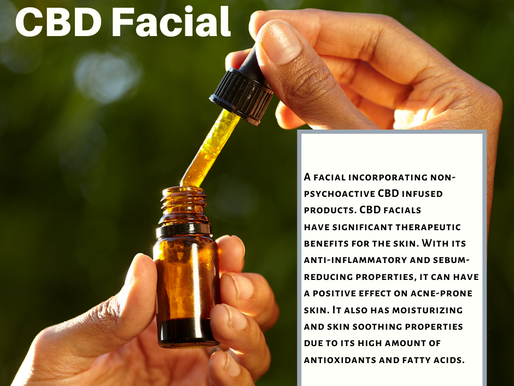 Why should you get a CBD facial? CBD has anti inflammatory properties and positive effect on acne!