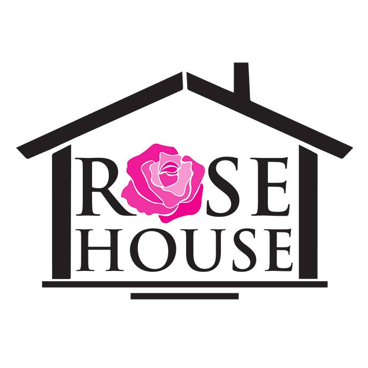Rose House logo with a pink rose
