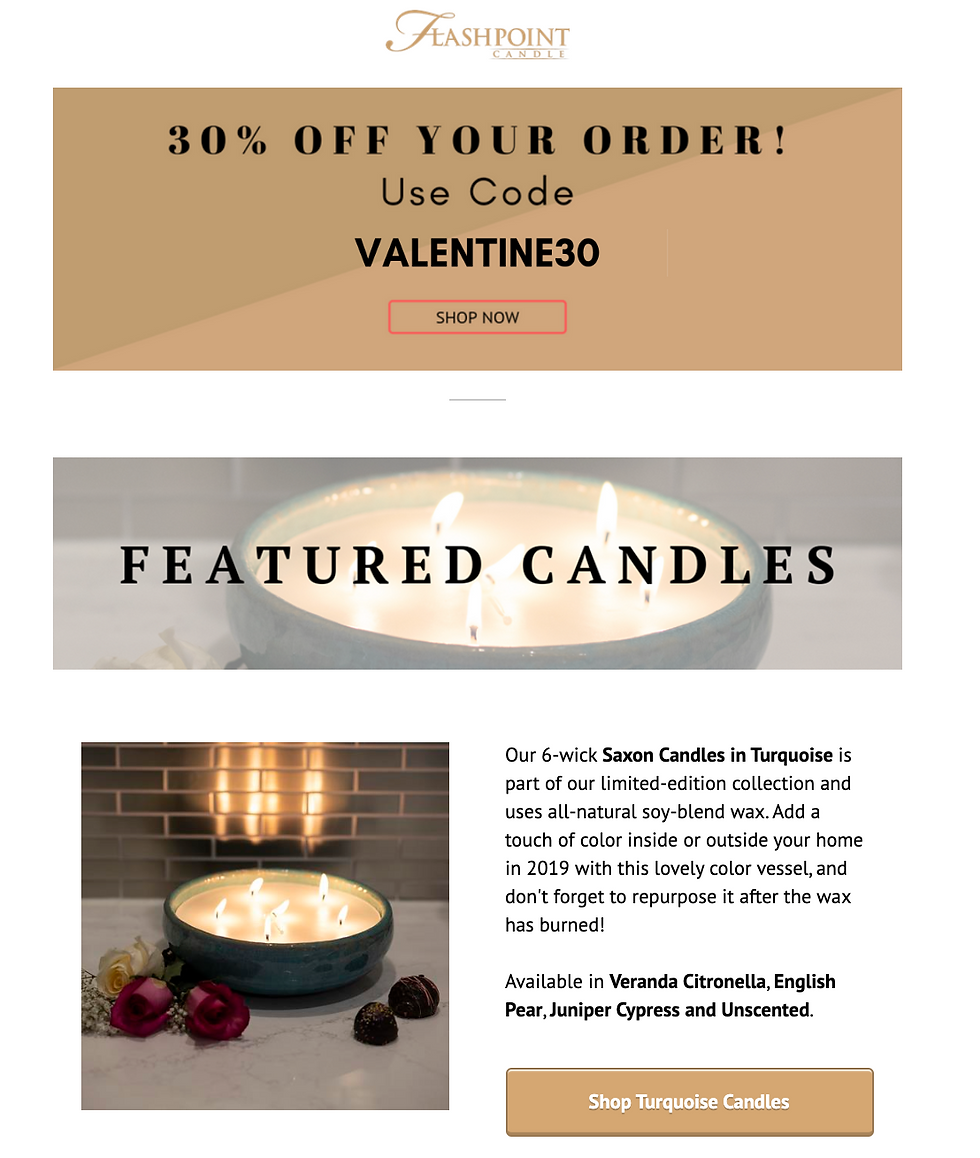 FlashPoint Candle Vday Email
