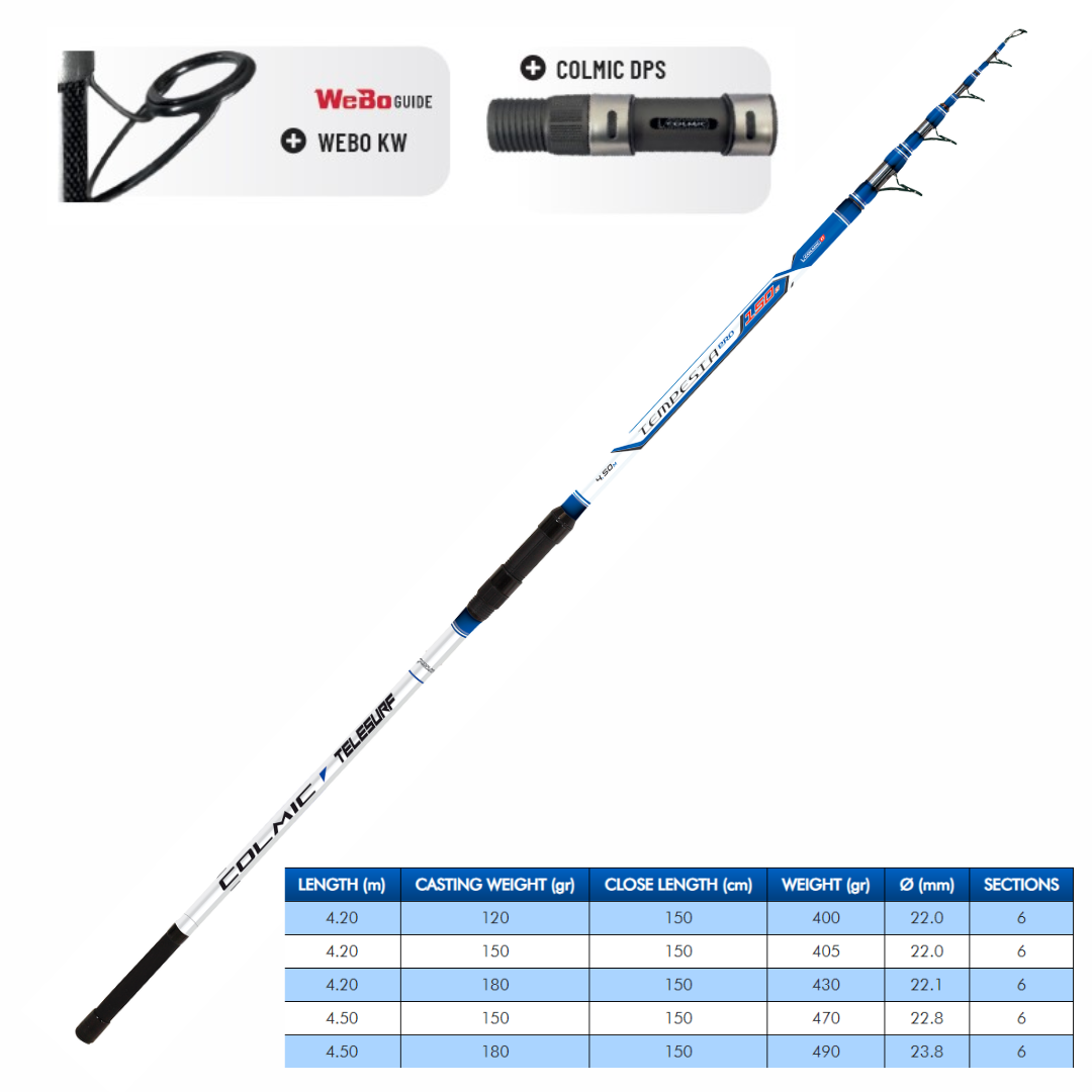 Colmic Tempesta pro canna telescopica surfcasting