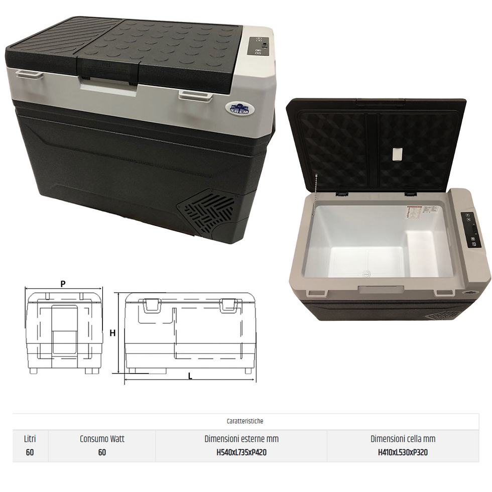 Frigo congelatore portatile a pozzetto 60L