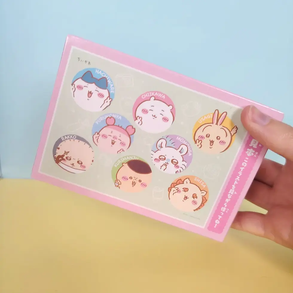 Chiikawa Puzzle Gum 3 avec 8 personnages nommés, produit du Japon