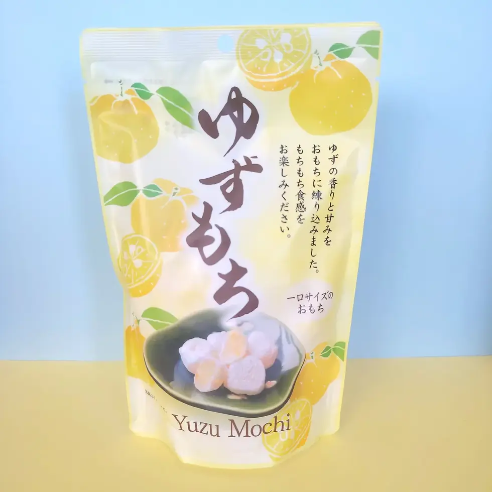 Sachet Seiki Yuzu Mochi Japon 130g, mochis au yuzu bouchée japonaise