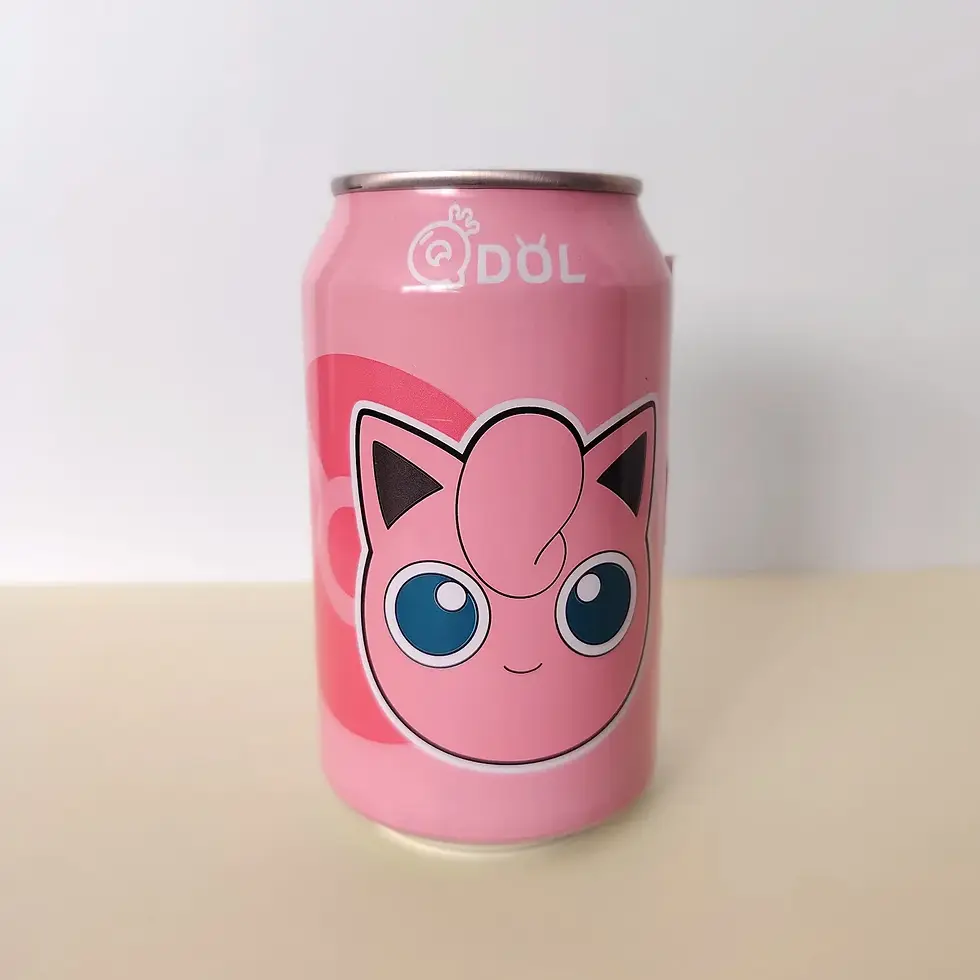 Canette QDOL eau pétillante saveur pêche, édition Rondoudou Pokémon