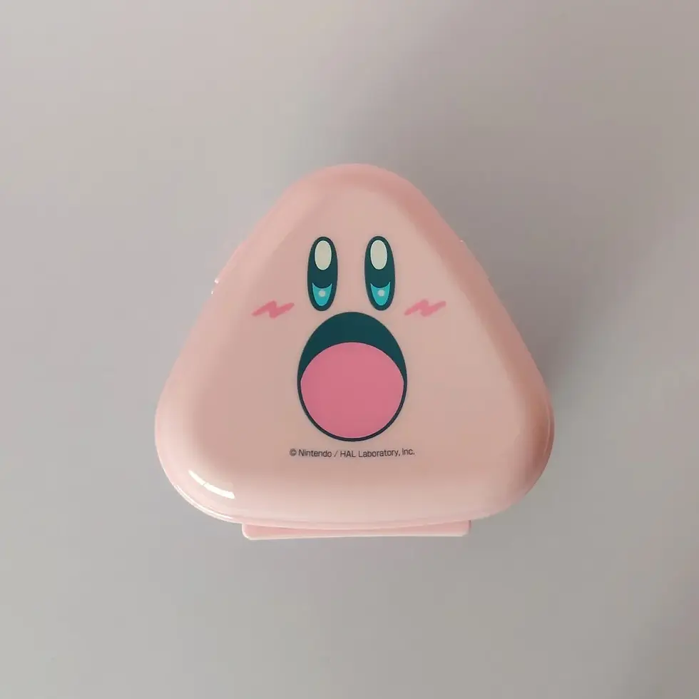 Moule à onigiri Kirby Nintendo, couvercle triangulaire rose visage kawaii