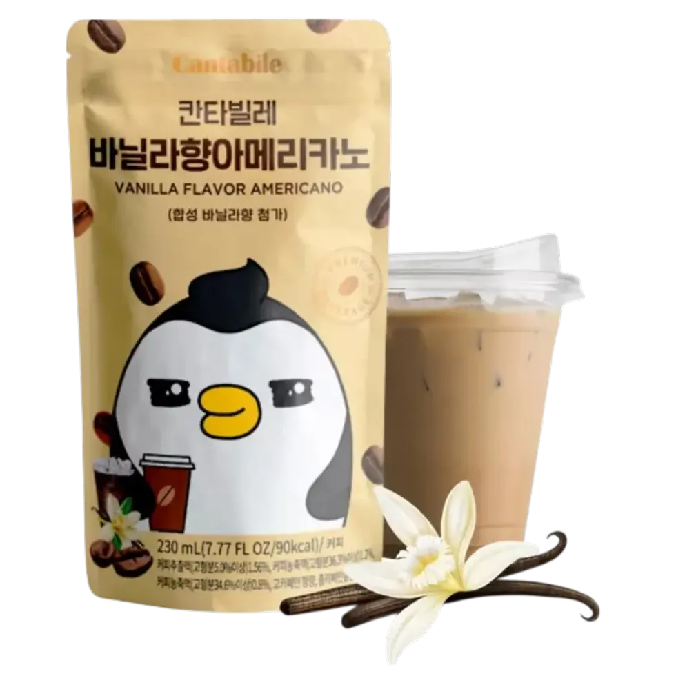Sachet Cantabile Americano saveur vanille 230ml, café glacé coréen