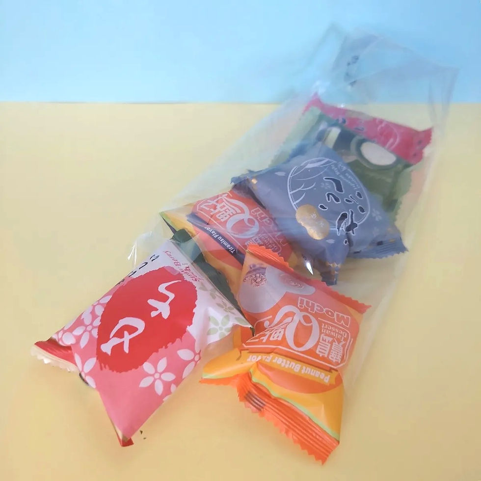 Sachet de 6 mochi asiatiques assortis Dagashiya, emballés à l’unité