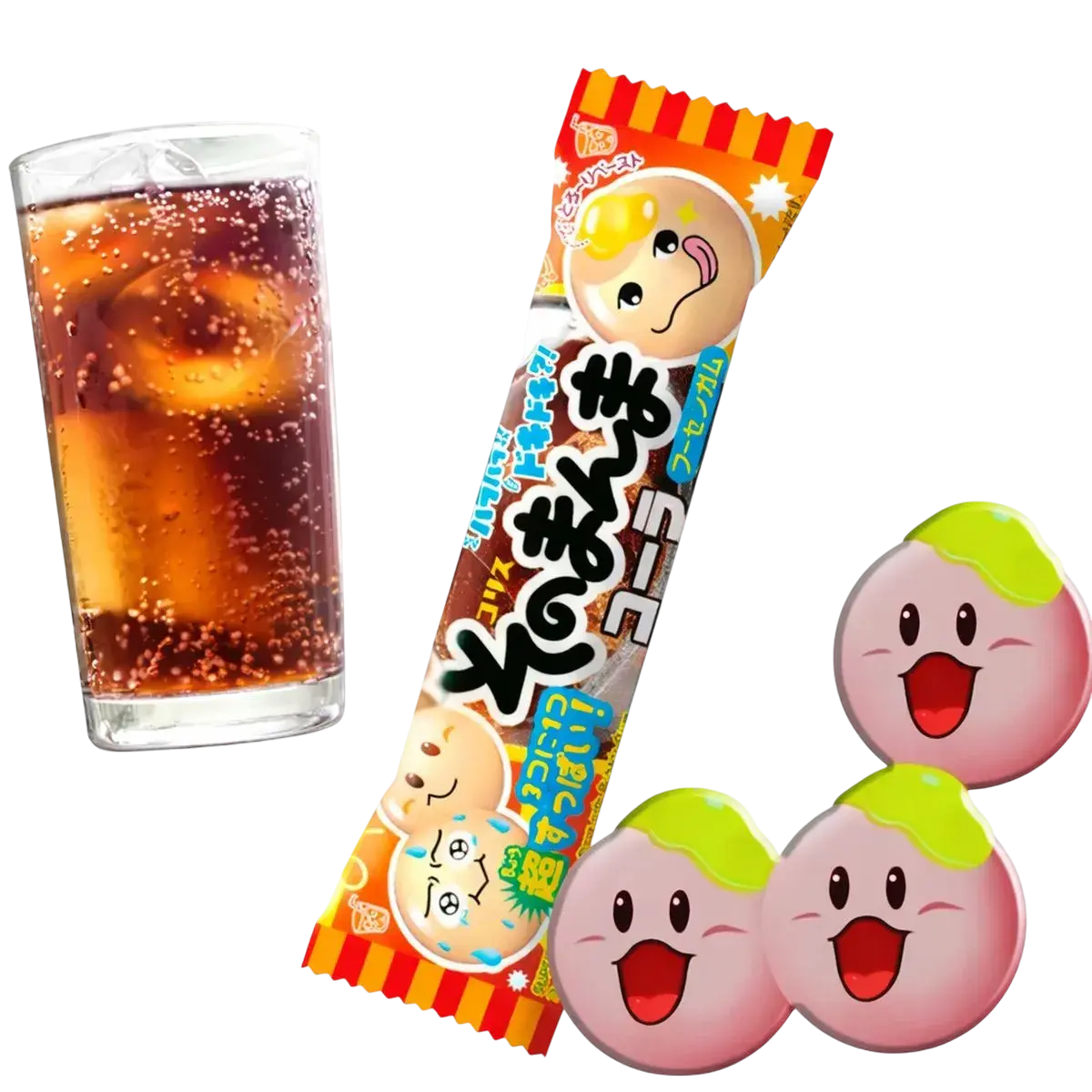 Paquet de chewing-gum japonais Sonomanma au cola, défi acide et sucré