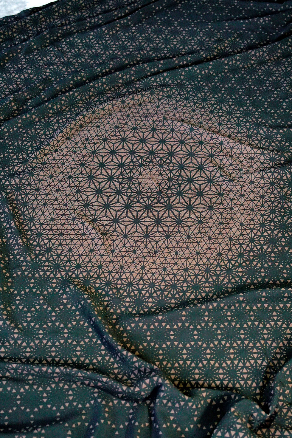 Thumbnail: tapestry scarf with sacred geometry fractal design