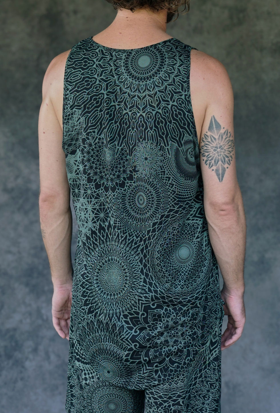 Thumbnail: Mandala Tank Top Forest Green