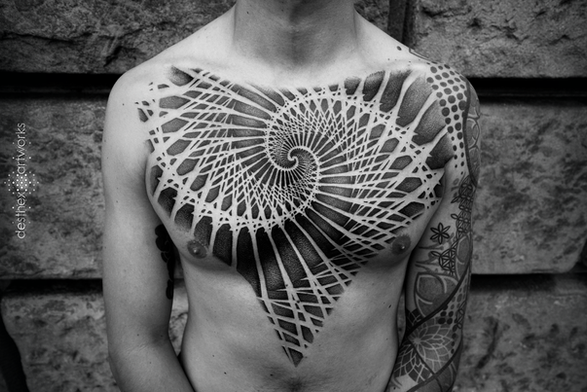 sacred geometry tattoo, fractal geometry, geometrical
