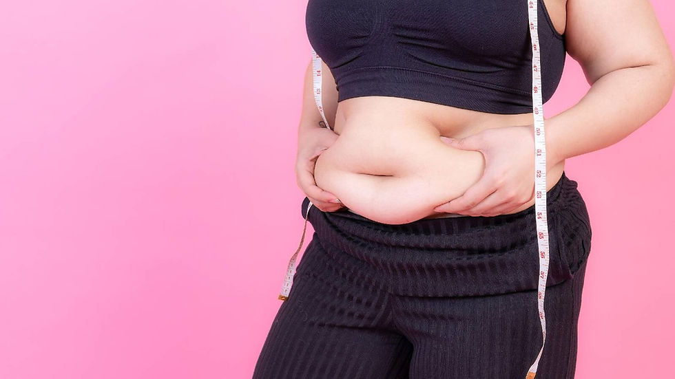 girl holding stomach