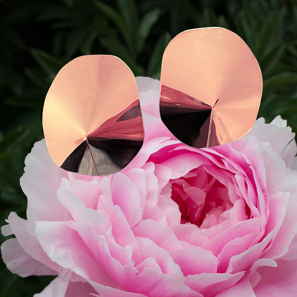 Miniaturbild: earring / DIMESIONS/ 925 sterling silver with 24 karat gold and rosé gold plated