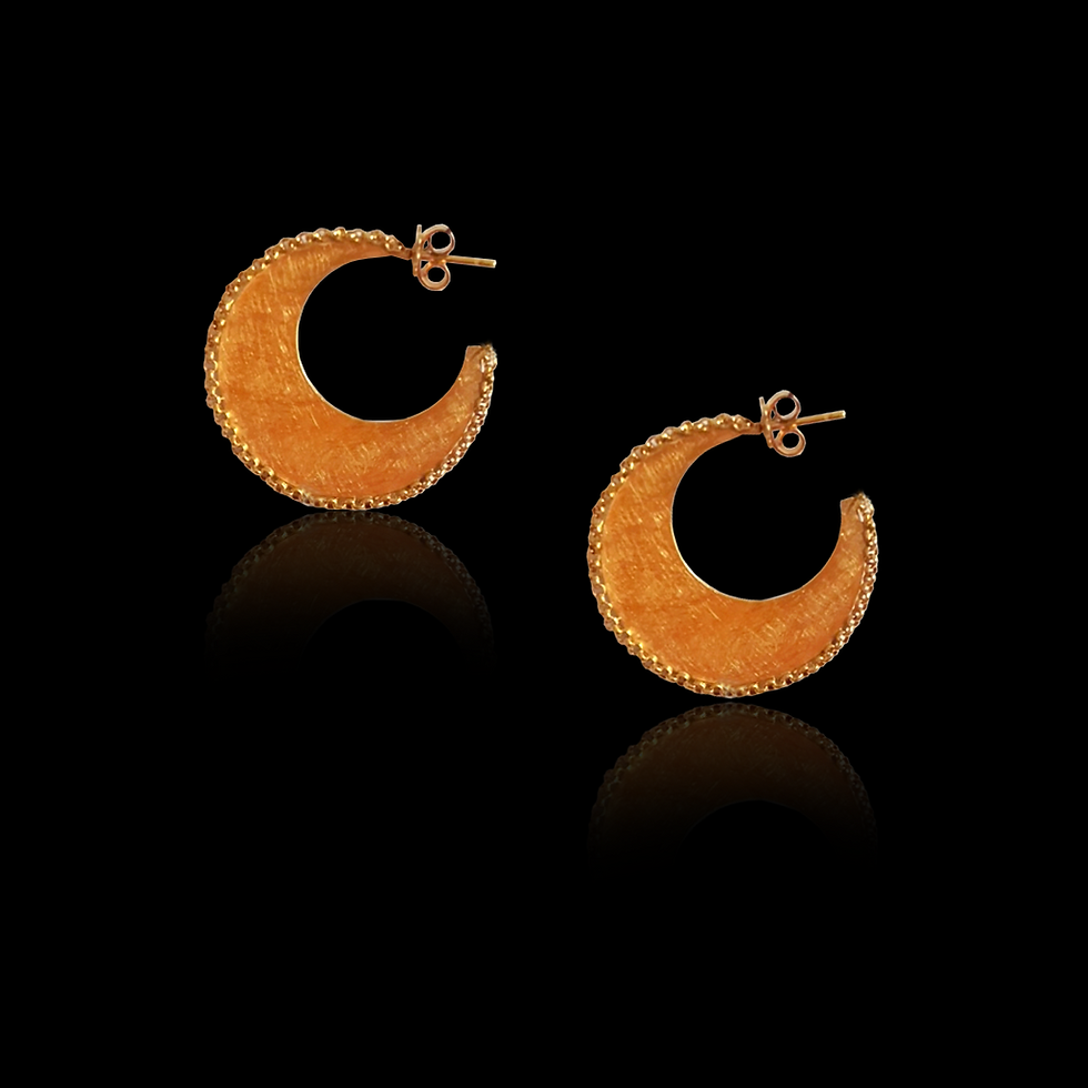 earring / SULTAN / 925 sterling silver with 22 karat gold plated