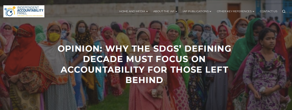 OPINION: WHY THE SDGS’ DEFINING DECADE MUST FOCUS ON ACCOUNTABILITY FOR THOSE LEFT BEHIND