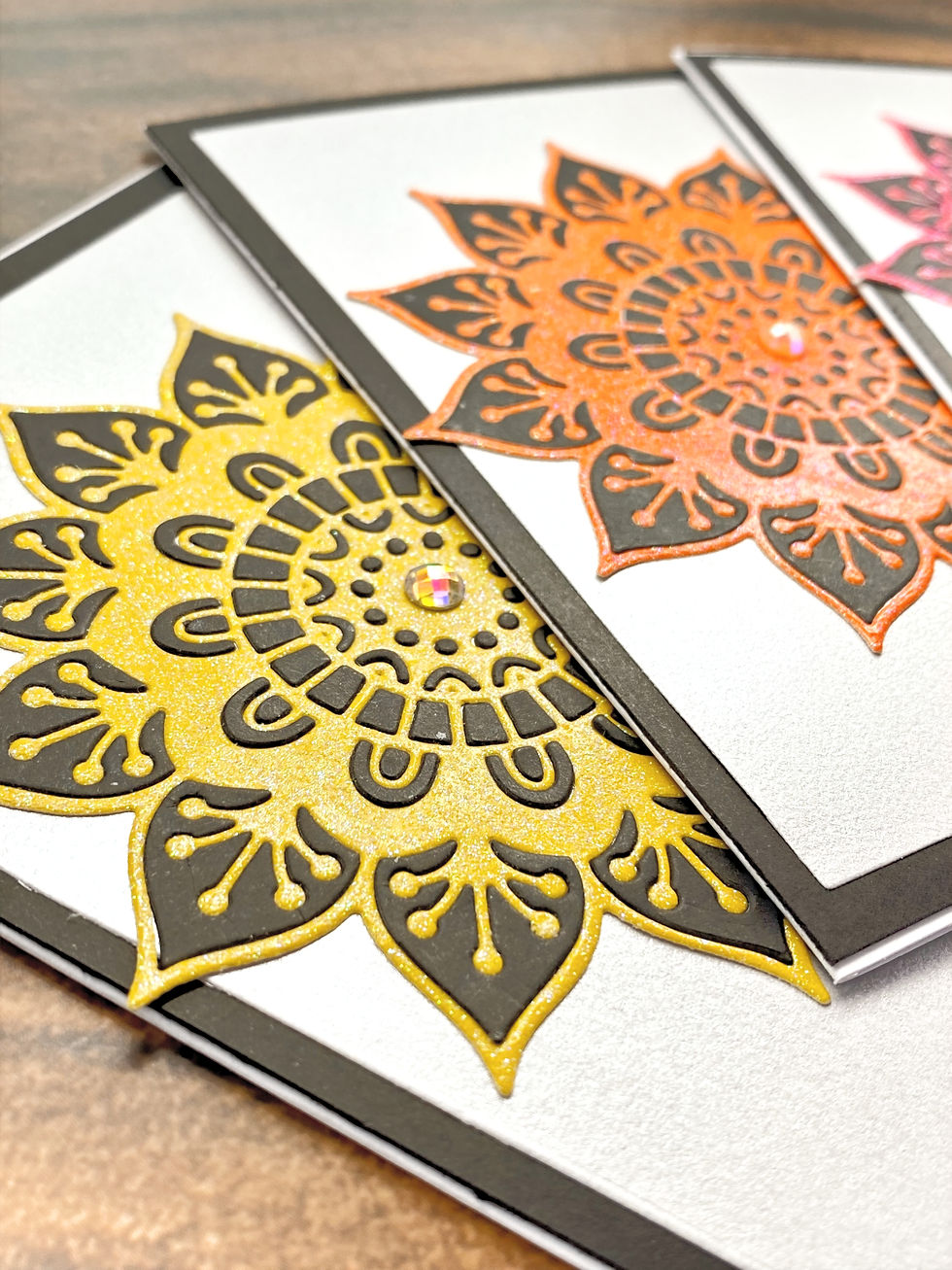 Thumbnail: Pack of 6 Mandala Greeting Cards, Birthday, Note Cards, Yoga Decor, Spiritual