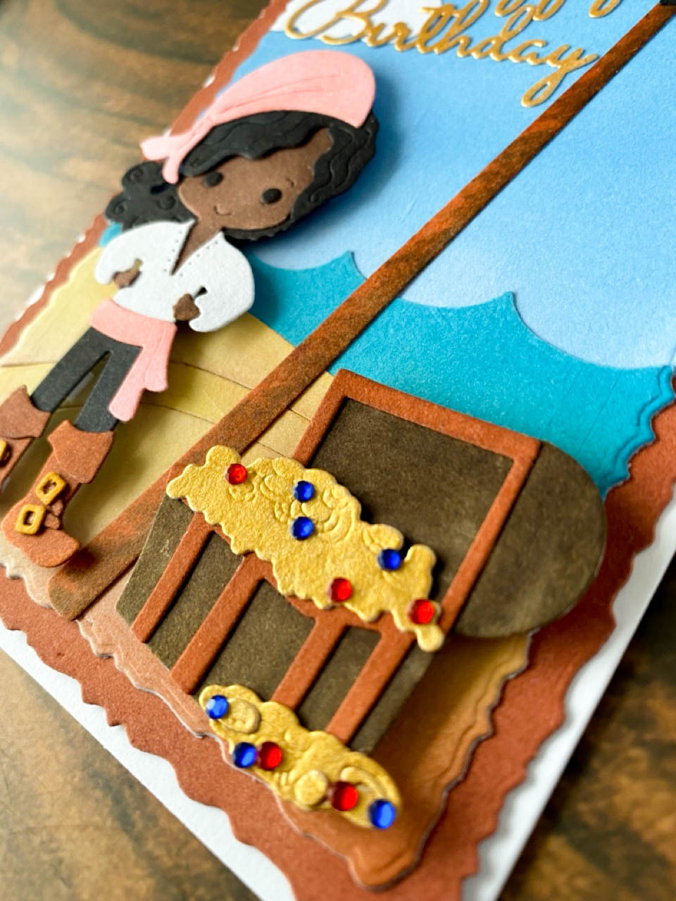 Thumbnail: Girls Pirate Birthday Card, Treasure Greeting Card