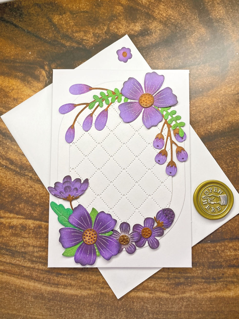 Purple Spring Flowers Thinking of You Card