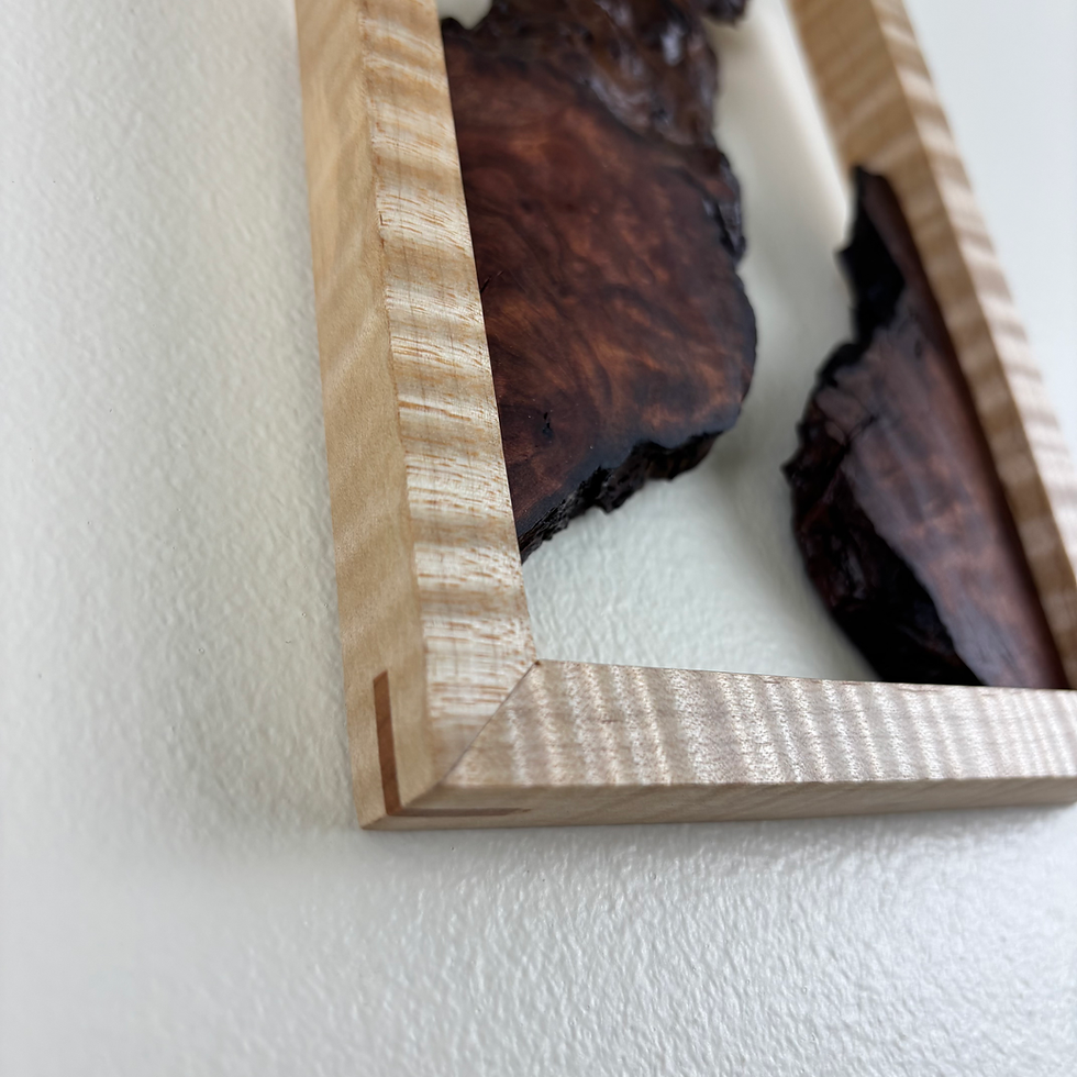 Thumbnail: Redwood Burl and Curly Maple Wall Art