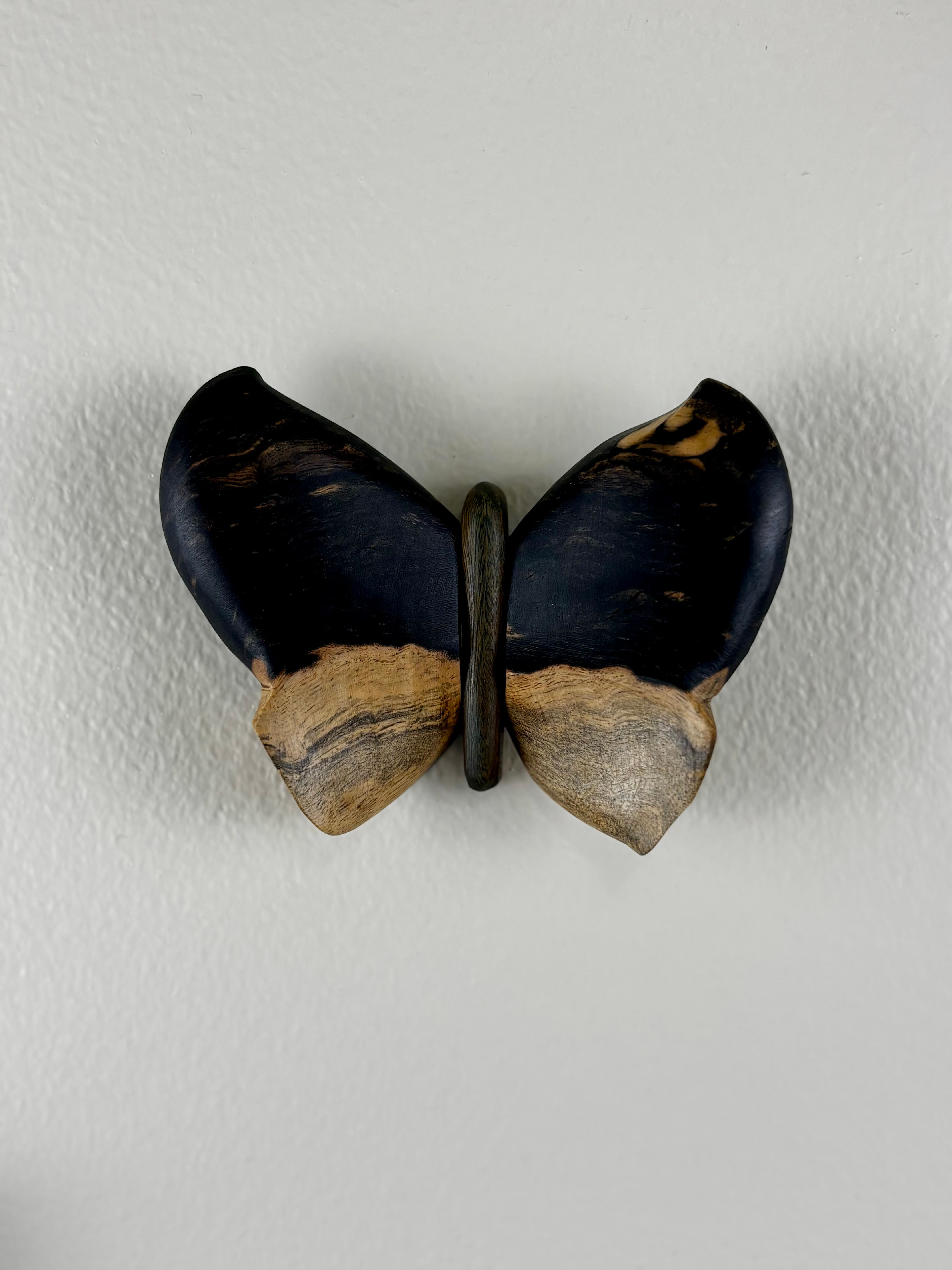 Black and White Ebony and Verawood Butterfly