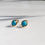Thumbnail: gold turquoise stud earrings