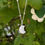 Thumbnail: 925 sterling silver mother of pearl moon necklace