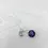 Thumbnail: sterling silver moon and sapphire pendant charm necklace