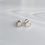 Thumbnail: silver rainbow moonstone stud earrings