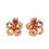 Thumbnail: 18K Rose Gold Azalea Flower Mandarin Tourmaline Colored Diamond Earrings