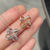 Thumbnail: 18K White Gold Diamond Hollow Square Necklace