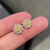 Thumbnail: 18K White Gold Yellow Diamond Earrings