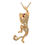 Thumbnail: 18K Rose Gold Diamond Monkey Necklace with Rubies