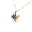 Thumbnail: 18K Rose Gold Crab Colored Diamond Pendant Necklace with Rubies