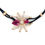 Thumbnail: 18K Rose Gold Ruby Spider Woven Bracelet with Diamonds