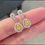 Thumbnail: 18K White Gold Yellow Diamond Earrings