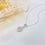 Thumbnail: 18K White and Pink Gold Diamond Heart Clasp Necklace