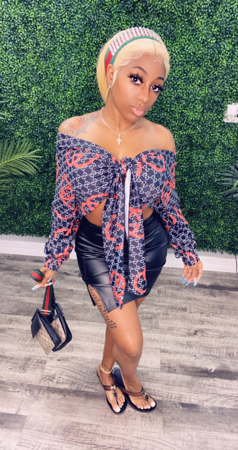 Leather Side Split Skirt