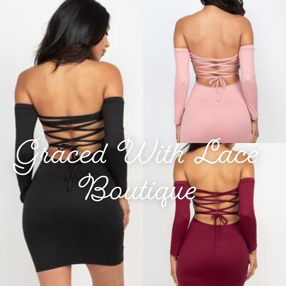 Lace Me Up Tube Dress