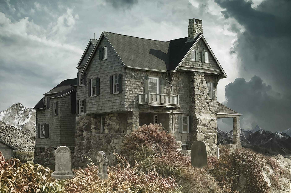 abandoned architecture balcony cemetery