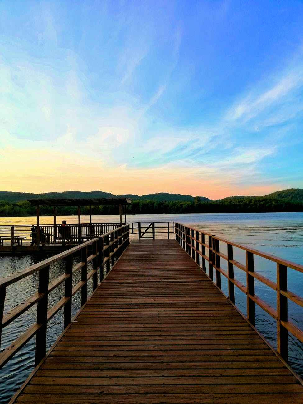 brown wooden dock over body of water