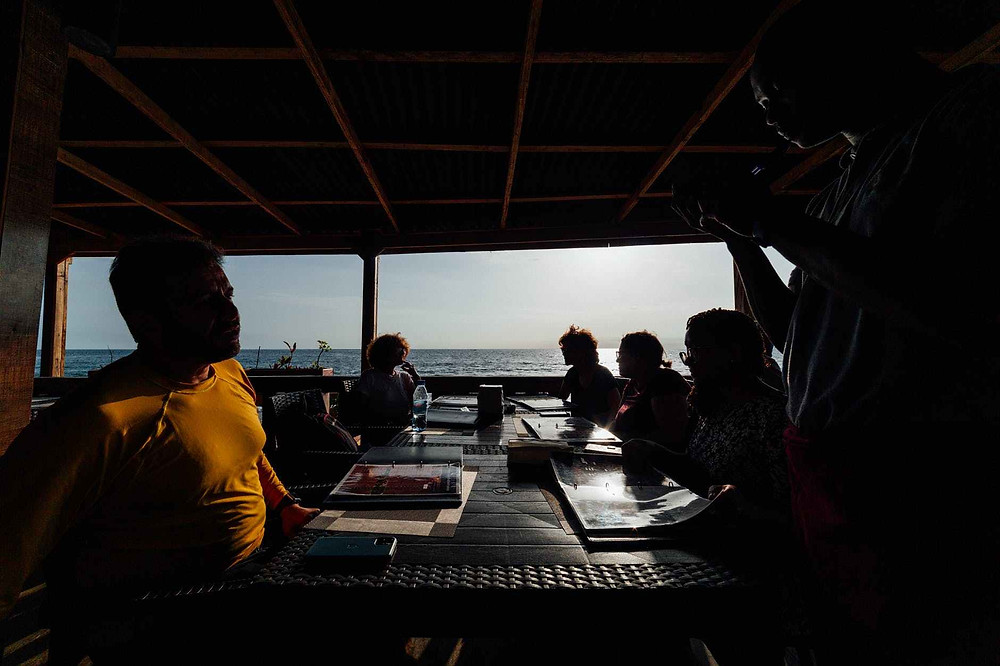 people dining on a yacht