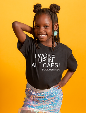  I woke up in all caps tee