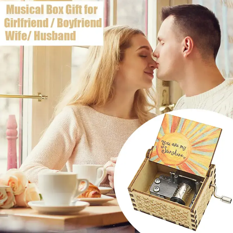 Thumbnail: Vintage Laser Engraved Music Box - Perfect Gift Idea