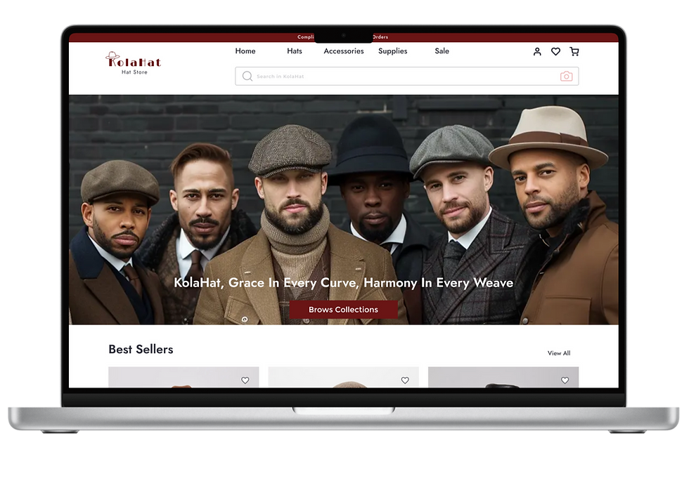 Figma website design for KolaHat