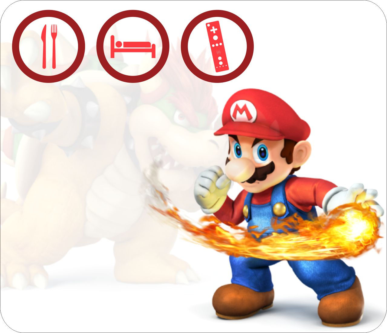 Mousepad Comer Dormir Jogar - Mario