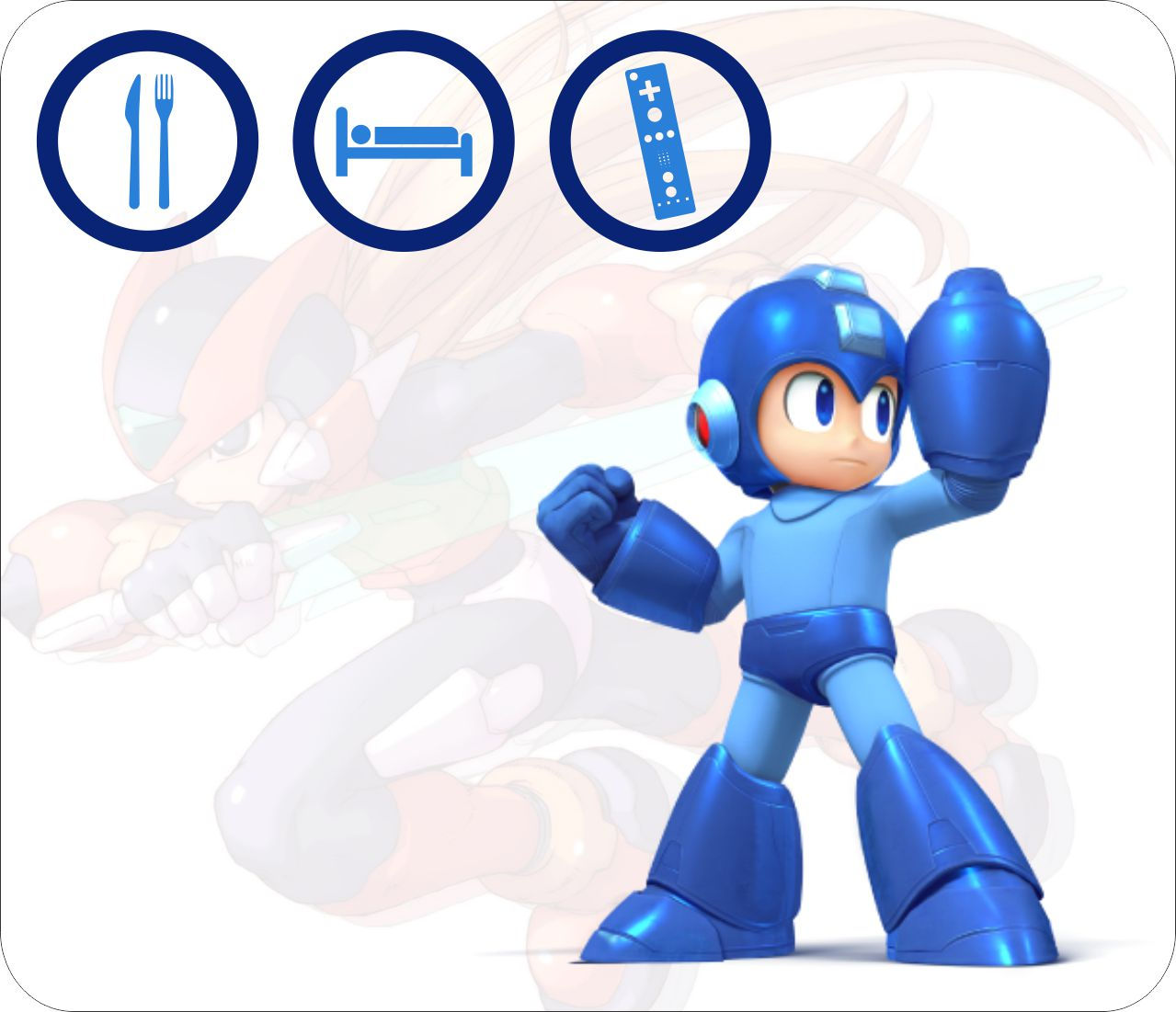Mousepad Comer Dormir Jogar - MegaMan